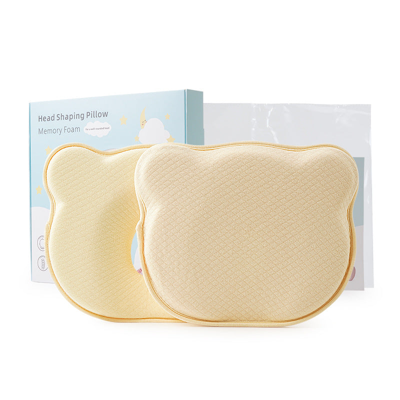 Soft and Breathable Baby Pillow with Memory Foam and Bear Design