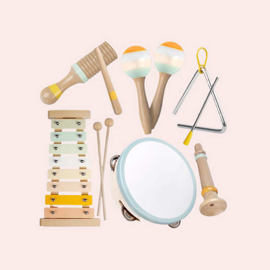 Baby Musical Instruments-Montessori Wooden Toys for Toddlers 1-3
