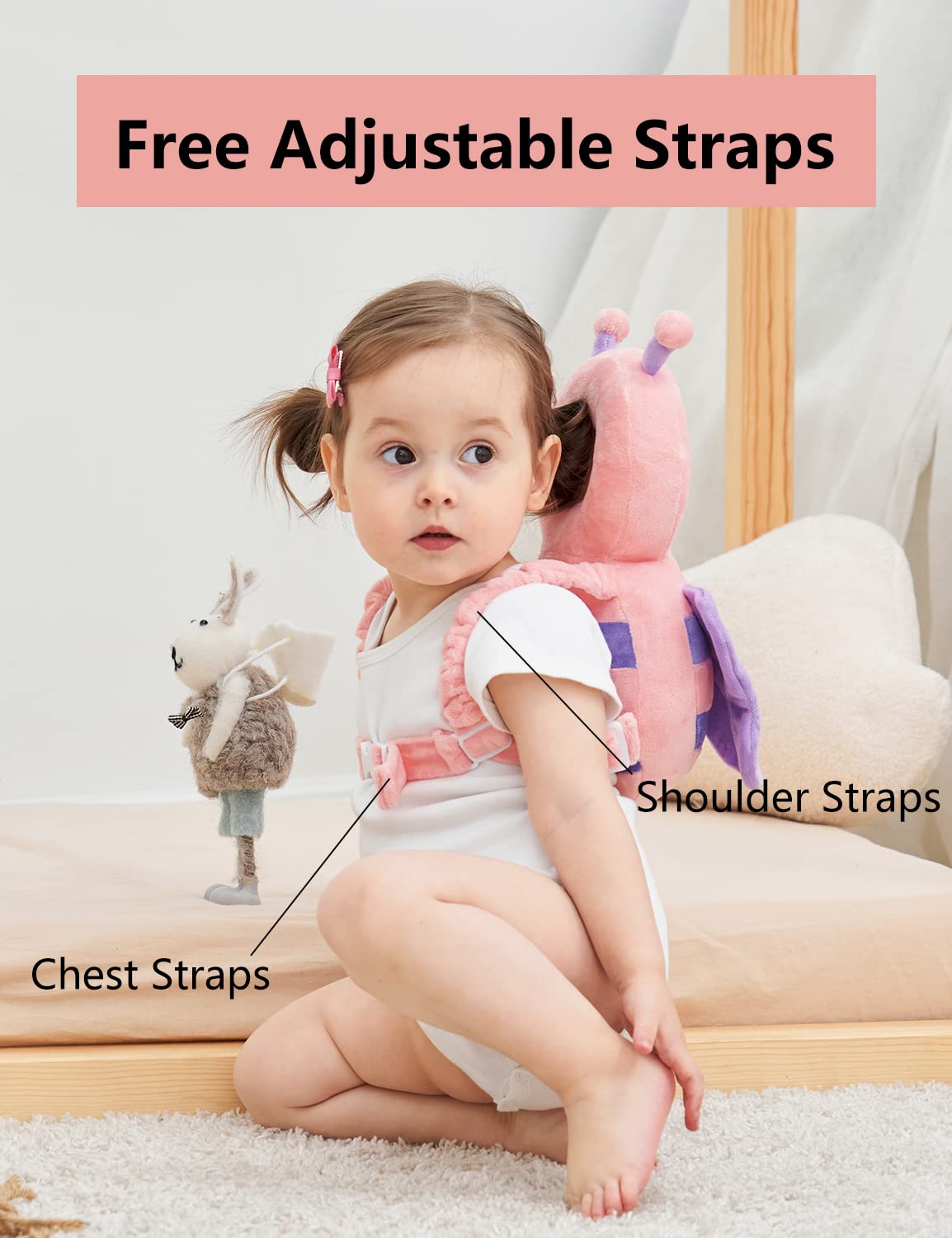 Toddler Baby Head Protection Cushion Backpack Wear