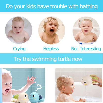Baby Bath Toys-Wind up Turtle Bathtub Toys