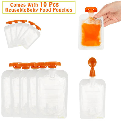 Squeeze Station for Baby Puree Food Storage