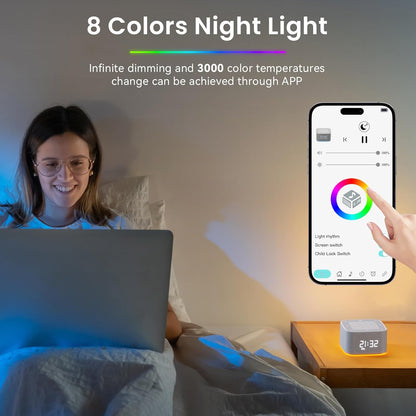 App Control White Noise Machine with Dimmable Clock