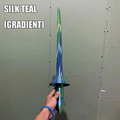 3D Printed Tellscopic Sword Gravity Jump Small Radish Knife Creative Mini Decompression Toy Funny Carrot Knifes Model For Kids Birthday Gift toys - MEACAOFG