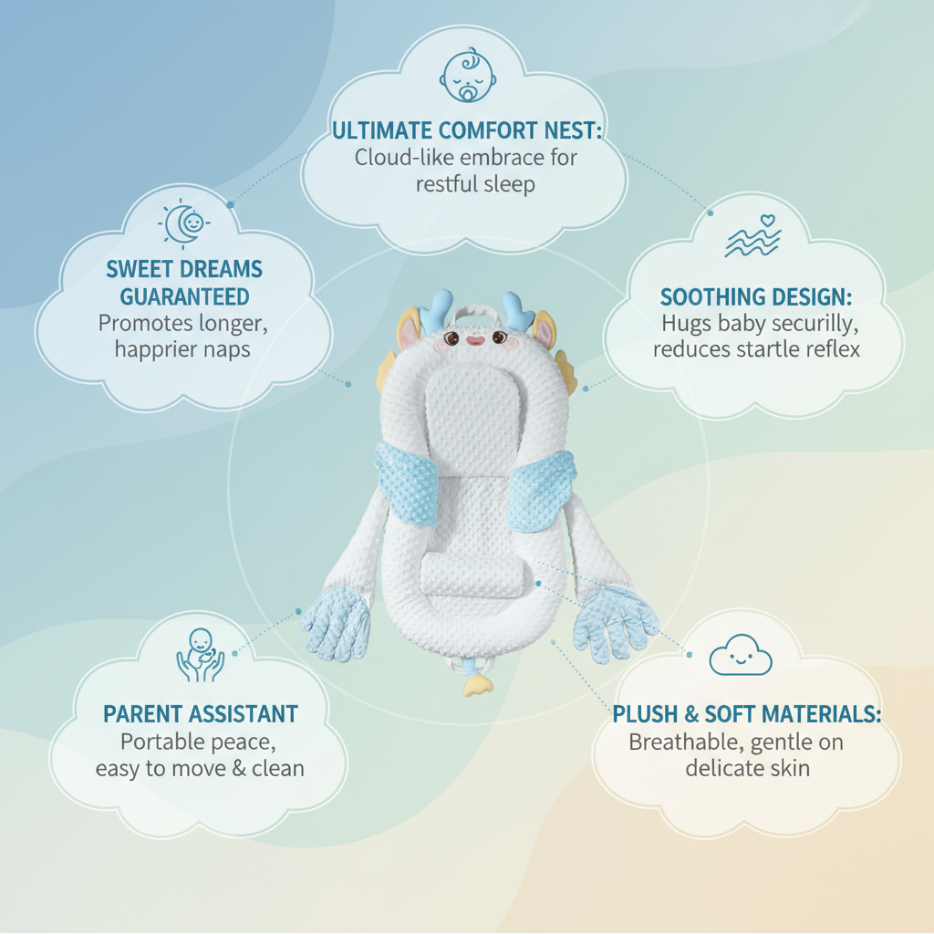 Smart Soothing Baby Lounger with Patting Hands