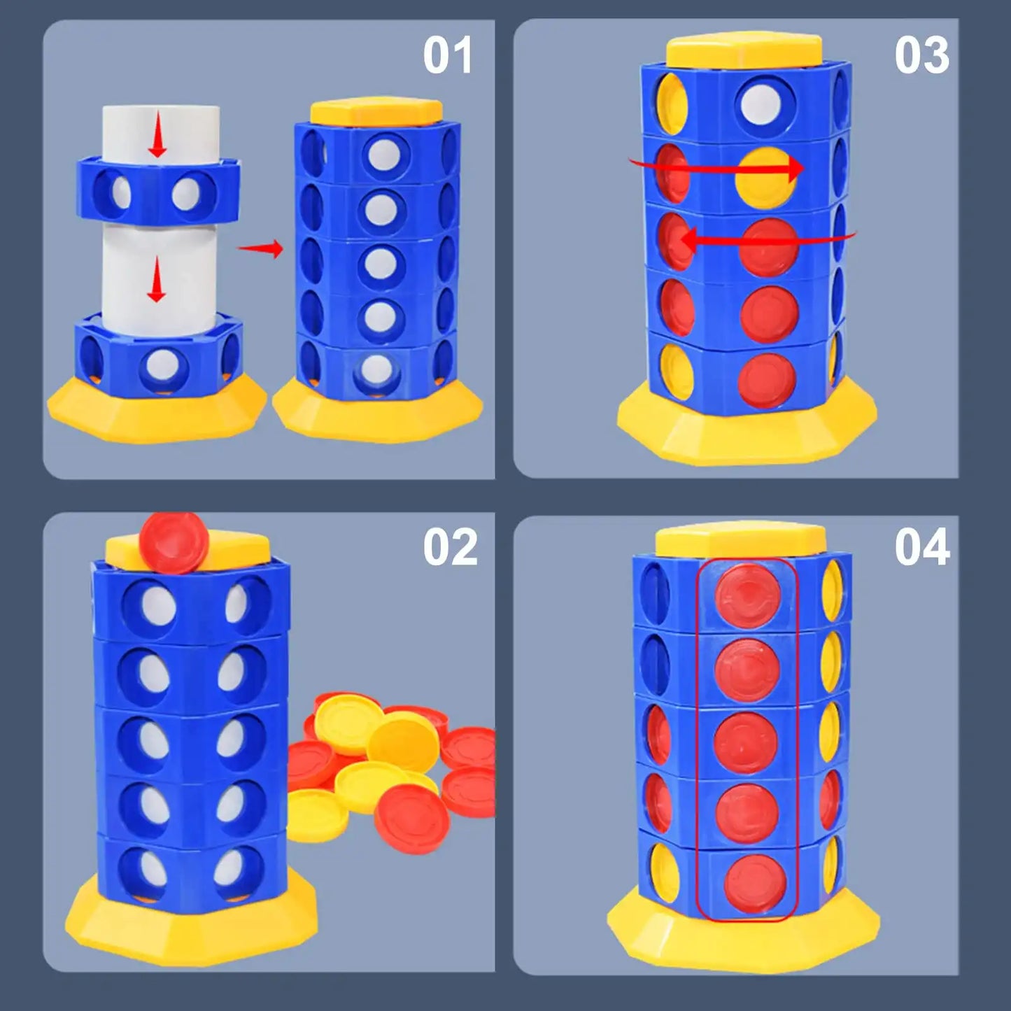 WEIQUEEN Children's Educational Rotating Chess