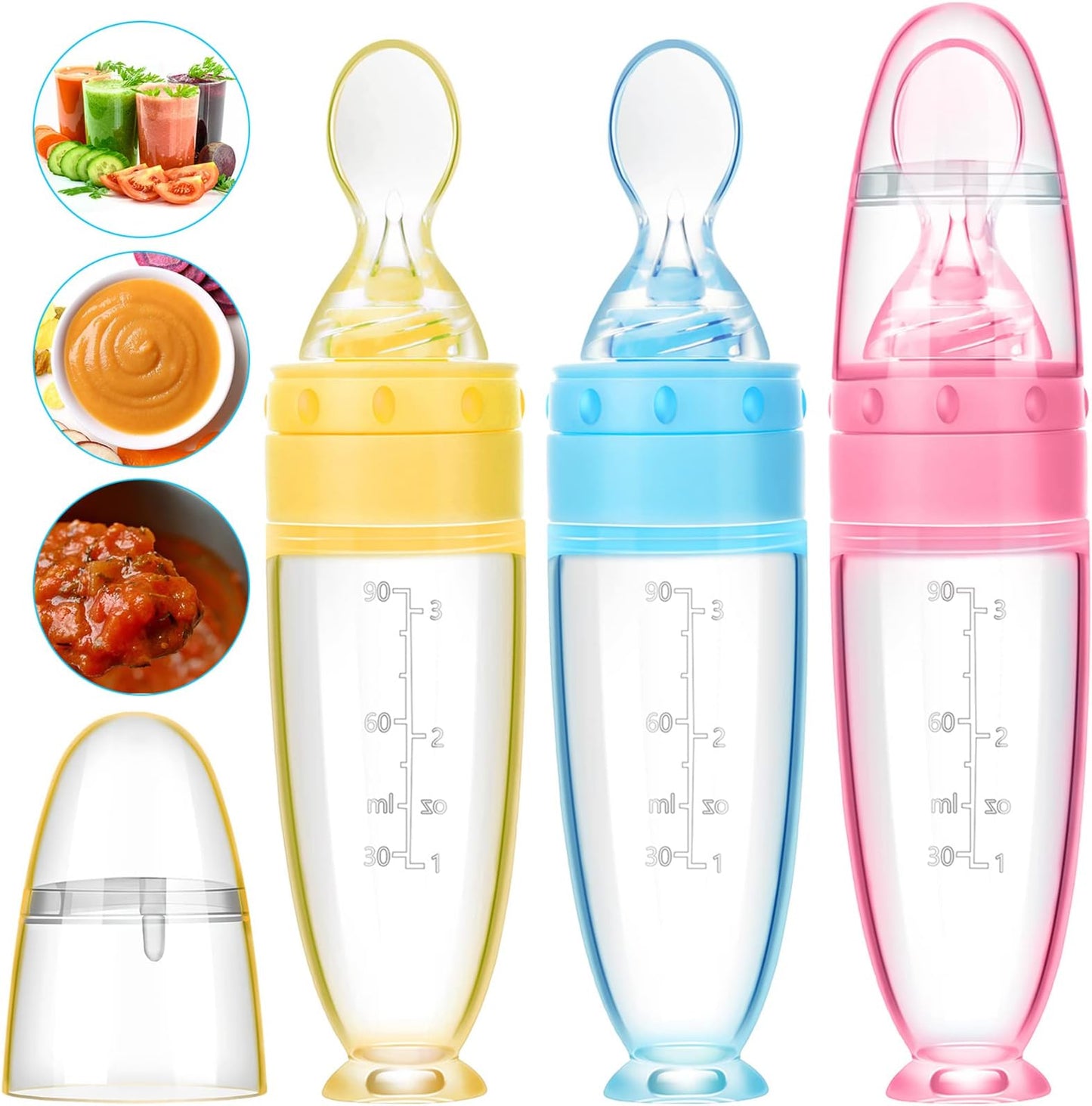 2-piece silicone spoon with stand base