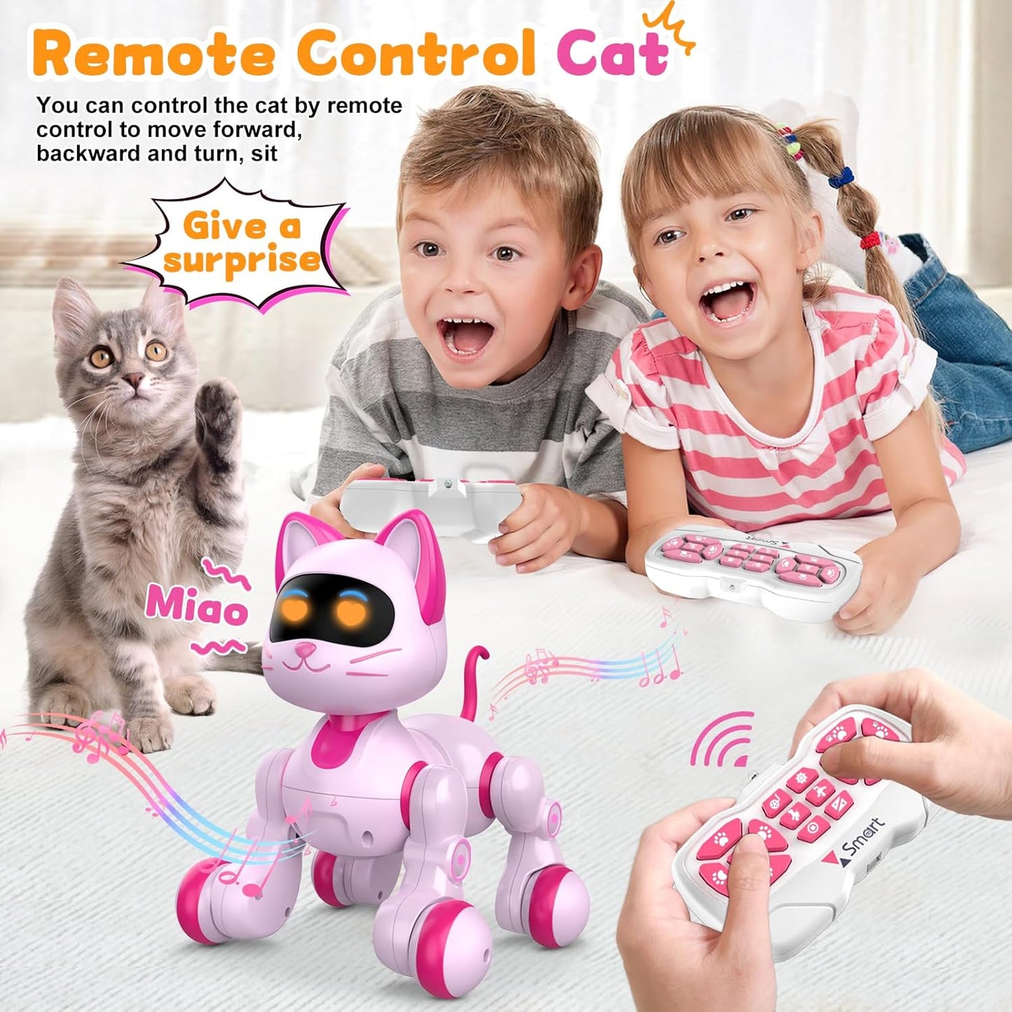 Robot Cat Interactive Toys for Girls