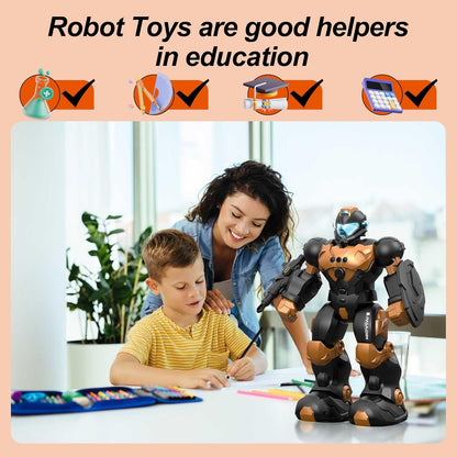 Programmable Remote Control Robot - Interactive Dancing Metal Toy for Kids