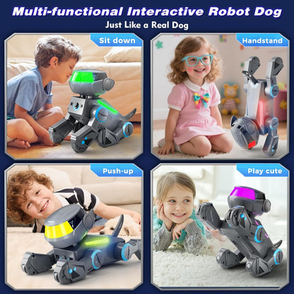 Smart Programmable Robot Dog with Bluetooth Control & LED Eyes