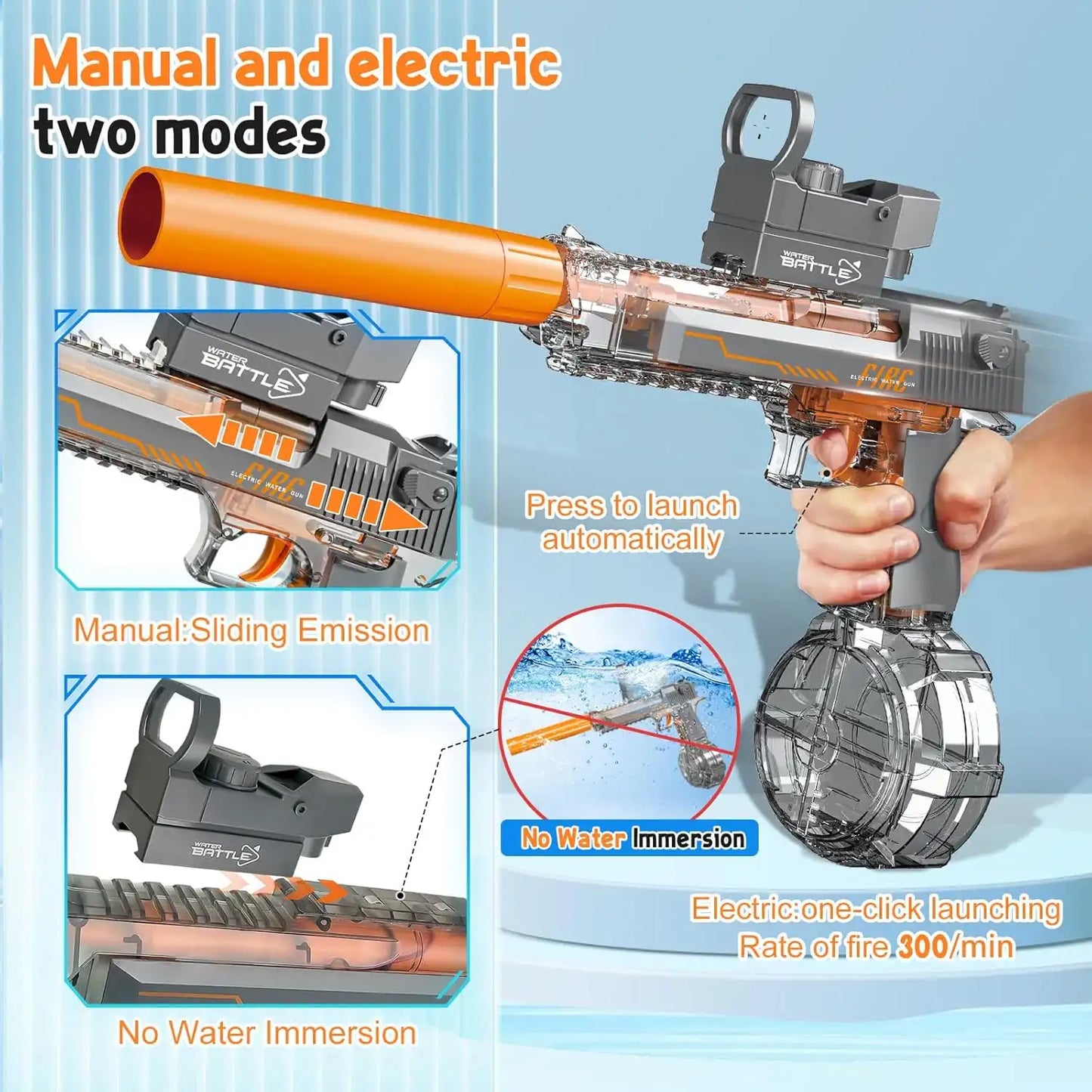 Desert Eagle Electric Water Gun-WEIQUEEN