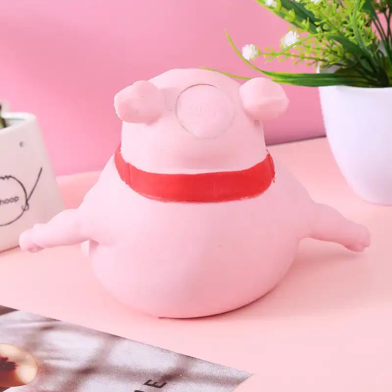Anti Stress Relief Porky Pinkpig toy Vent Cute Asrm Pink Pig Squeeze Fidget Squeeze TPR Pig Toys for Kids or Adults - MEACAOFG