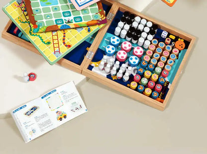 WEIQUEEN Children's Chess Multifunctional Chess Board Toys Gift Set Children's Chess Board Gift Set