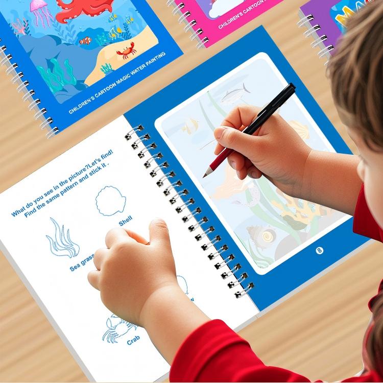 Reusable Water Coloring Book for Toddlers- 6 Pack