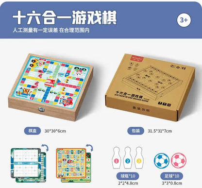 WEIQUEEN Children's Chess Multifunctional Chess Board Toys Gift Set Children's Chess Board Gift Set