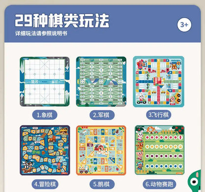 WEIQUEEN Children's Chess Multifunctional Chess Board Toys Gift Set Children's Chess Board Gift Set