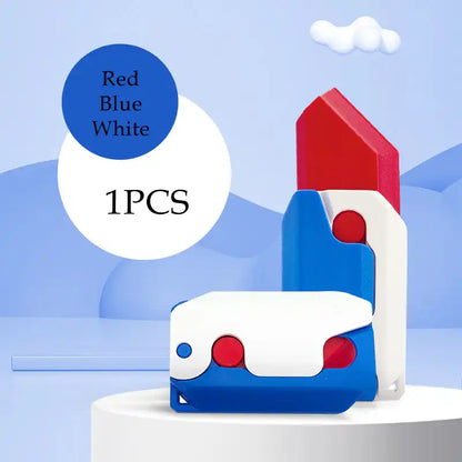 3D Printed Radish Toy Knife 3D Luminous Carrot Gravity Knife Fidget Toys Children Decompression Push Card Toy 3D Printing Glowing Carrot Knife Christmas Toy - MEACAOFG