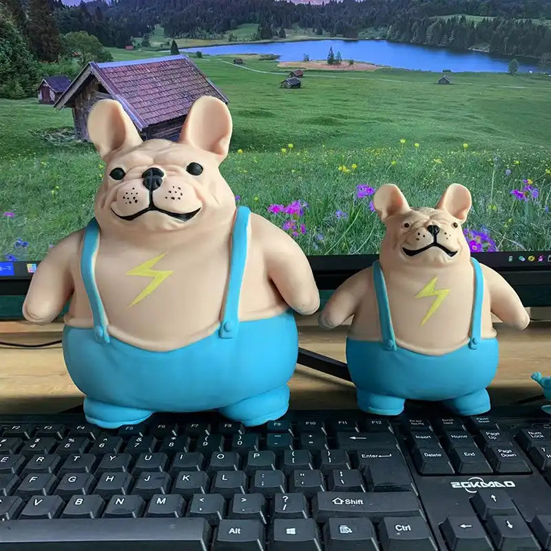 Bulldog toys Novel Lightning Dog Bulldog Shape Squeeze Ball Toy, Sensory Calm Anti-stress Toy, Anxiety Relief Ball For Girls Boy - MEACAOFG