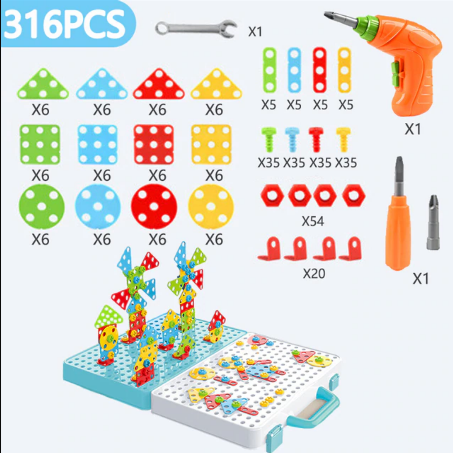Children Electric Drill Screw Toys Diy Assembly