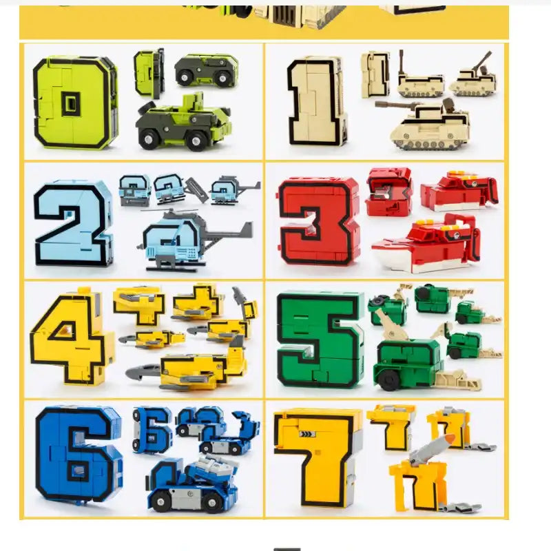 WEIQUEEN Digital Transformer Robot Toys Kids Toys Family Toys