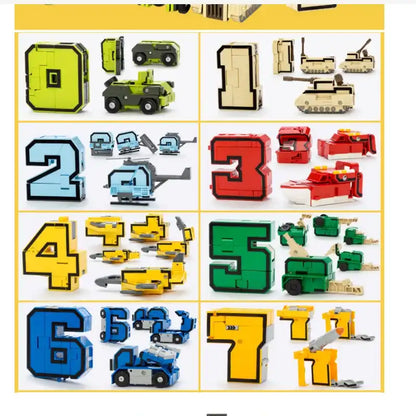 WEIQUEEN Digital Transformer Robot Toys Kids Toys Family Toys